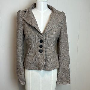 Banana Republic wool plaid blazer